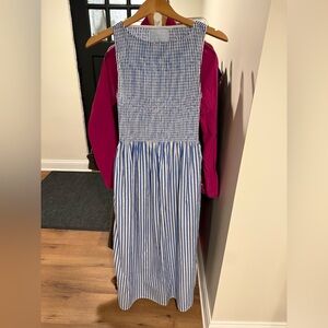 Hill House Blue and White Smocked Maxi Sundress
